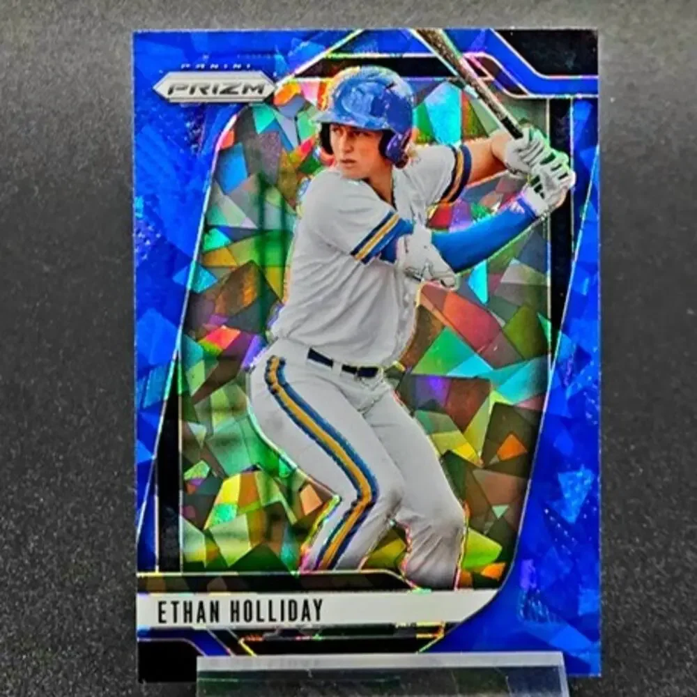 Ethan Holliday Select Blue Cracked Ice Prizm Colorado Rockies Top Prospect